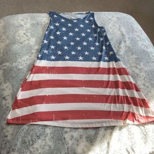 Spadehill, Americana, tank top dress with side pocket, size small‎